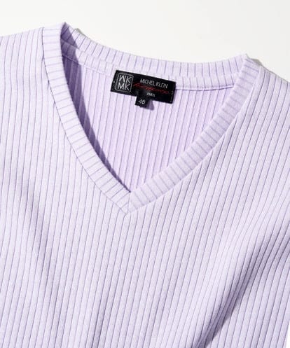 MKKGA50069 MK MICHEL KLEIN HOMME Vネックカットソー / 2トーンプレンティング