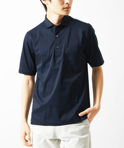 MK MICHEL KLEIN HOMME(MK ミッシェルクランオム) ポロシャツ / ドットエアー ネイビー/紺 46