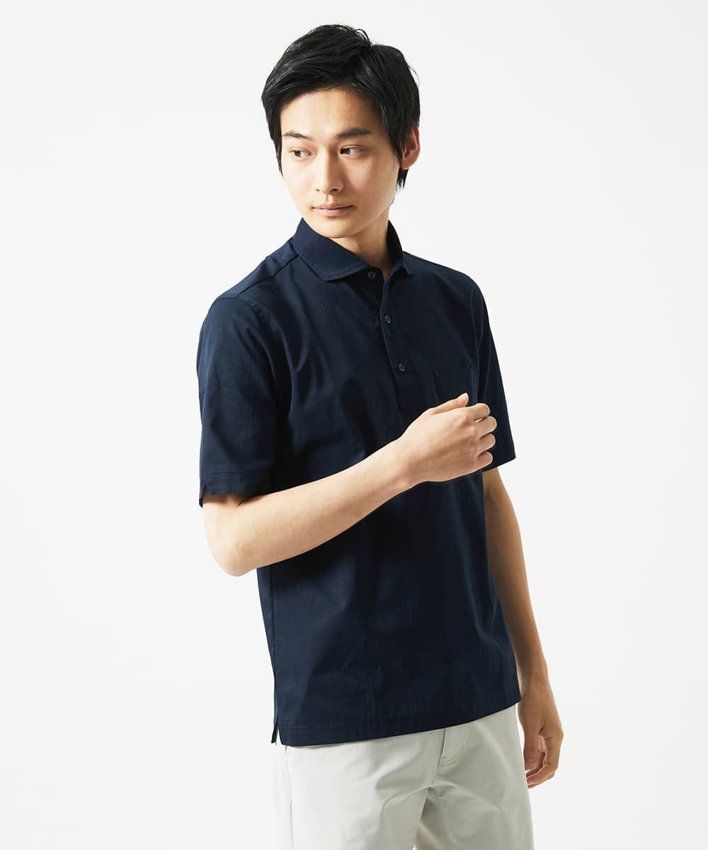 MKKGA52120 MK MICHEL KLEIN HOMME(MKミッシェルクランオム) ポロシャツ / ドットエアー ネイビー