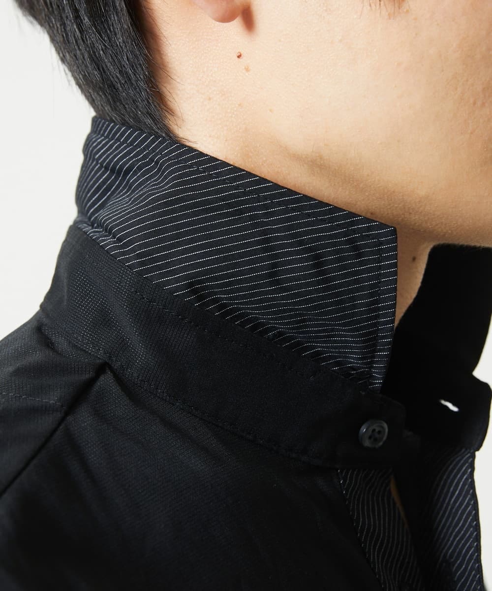 MKKGA52120 MK MICHEL KLEIN HOMME(MKミッシェルクランオム) ポロシャツ / ドットエアー ブラック