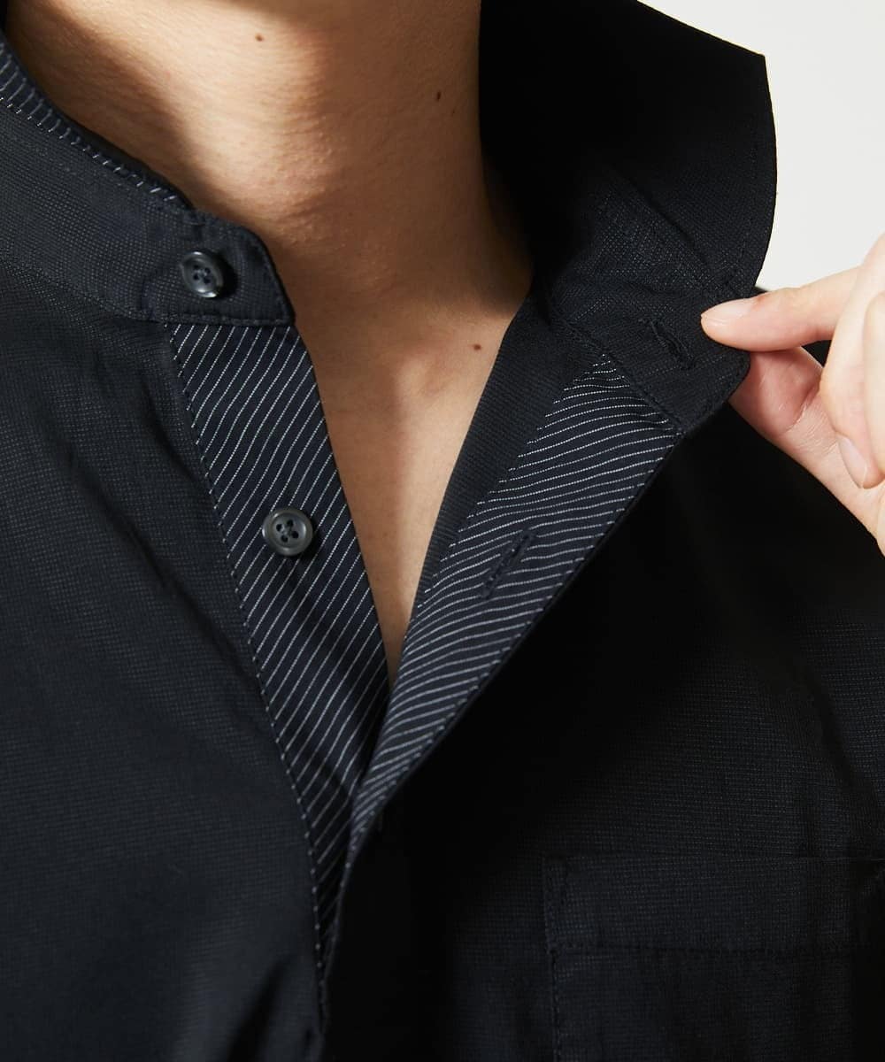 MKKGA52120 MK MICHEL KLEIN HOMME(MKミッシェルクランオム) ポロシャツ / ドットエアー ブラック