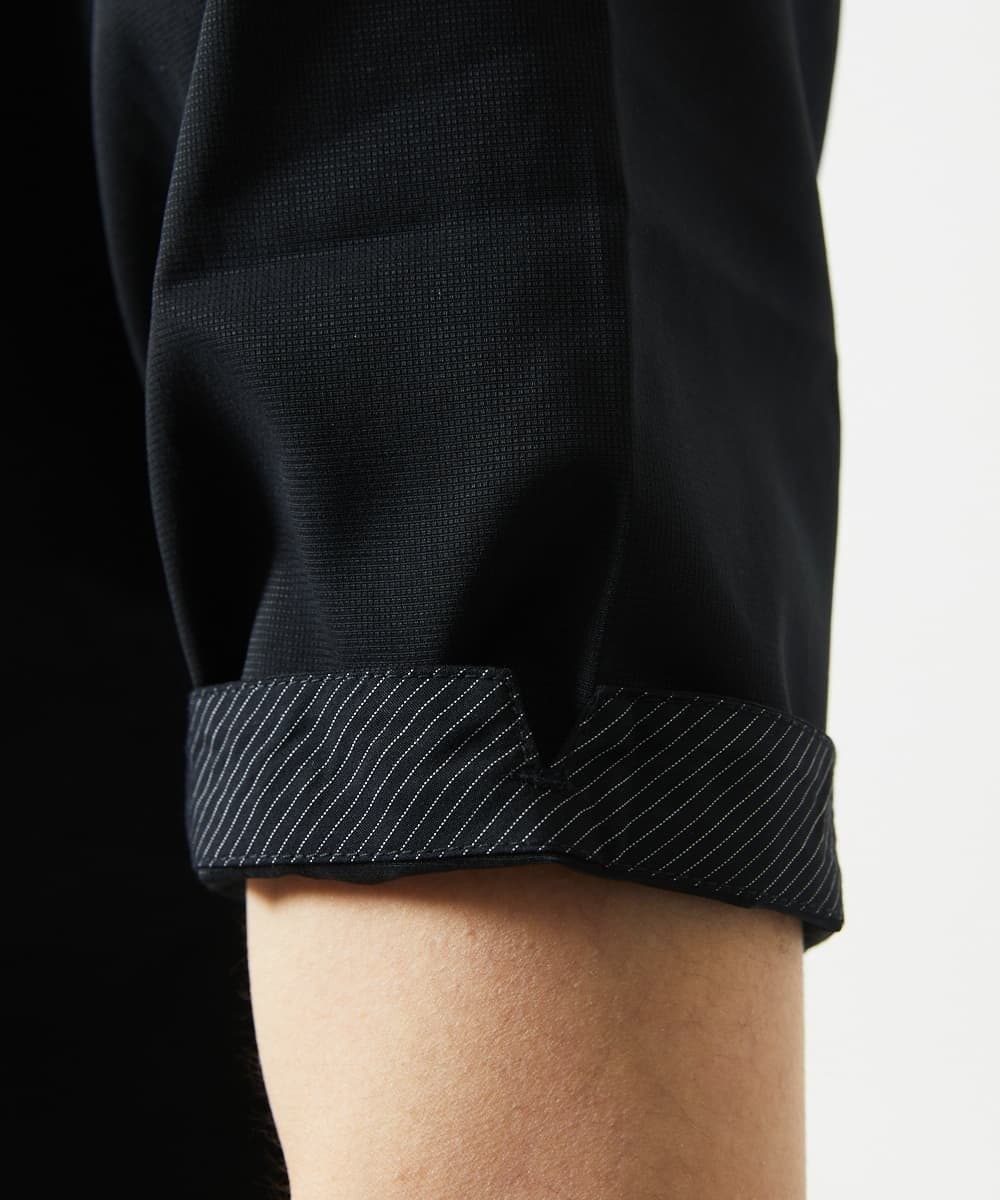 MKKGA52120 MK MICHEL KLEIN HOMME(MKミッシェルクランオム) ポロシャツ / ドットエアー ブラック