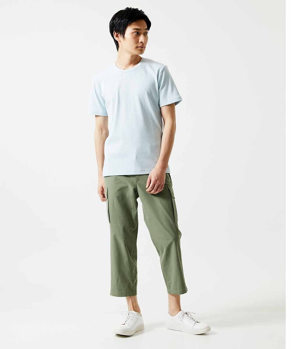 MKKGA54069 MK MICHEL KLEIN HOMME(MKミッシェルクランオム) Tシャツ / 2トーンプレーティング ライトブルー(50)