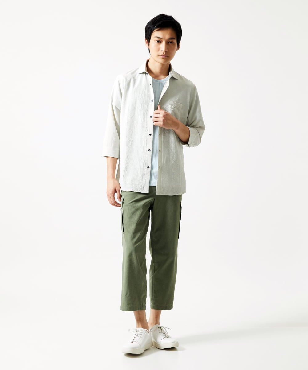 MKKGA54069 MK MICHEL KLEIN HOMME(MKミッシェルクランオム) Tシャツ / 2トーンプレーティング ライトブルー(50)