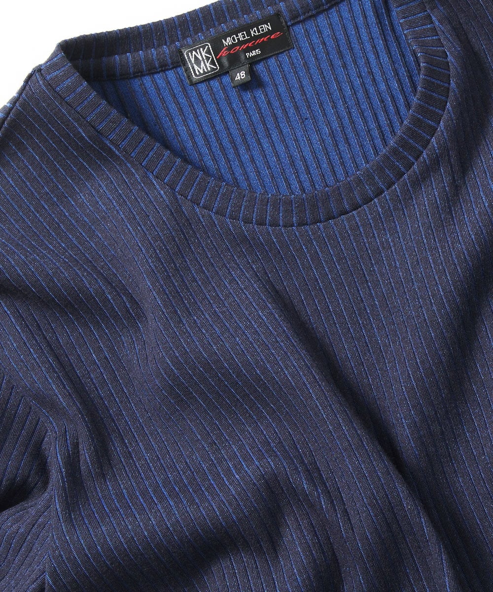 MKKGA54069 MK MICHEL KLEIN HOMME(MKミッシェルクランオム) Tシャツ / 2トーンプレーティング ネイビー(57)