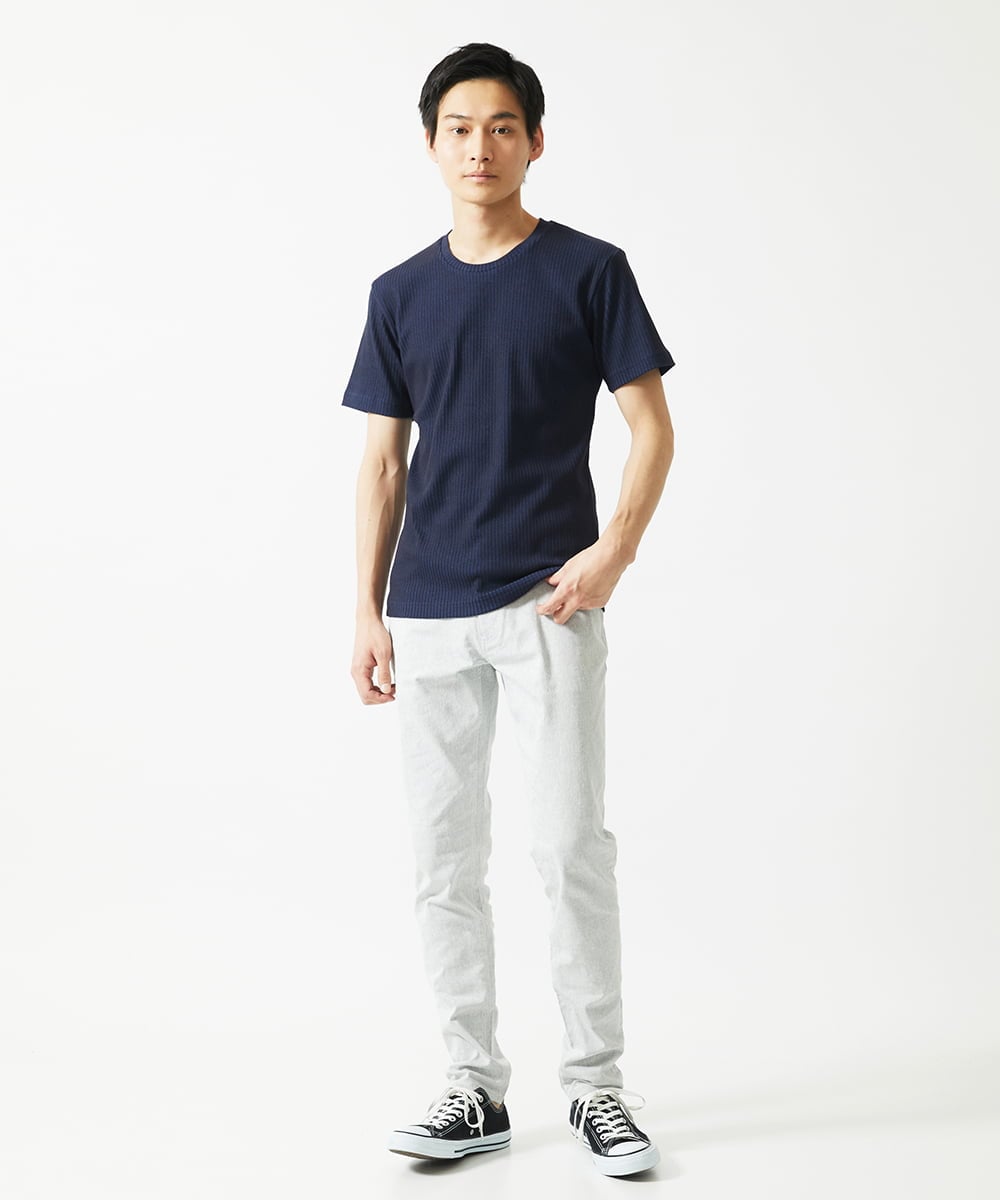 MKKGA54069 MK MICHEL KLEIN HOMME(MKミッシェルクランオム) Tシャツ / 2トーンプレーティング ネイビー(57)