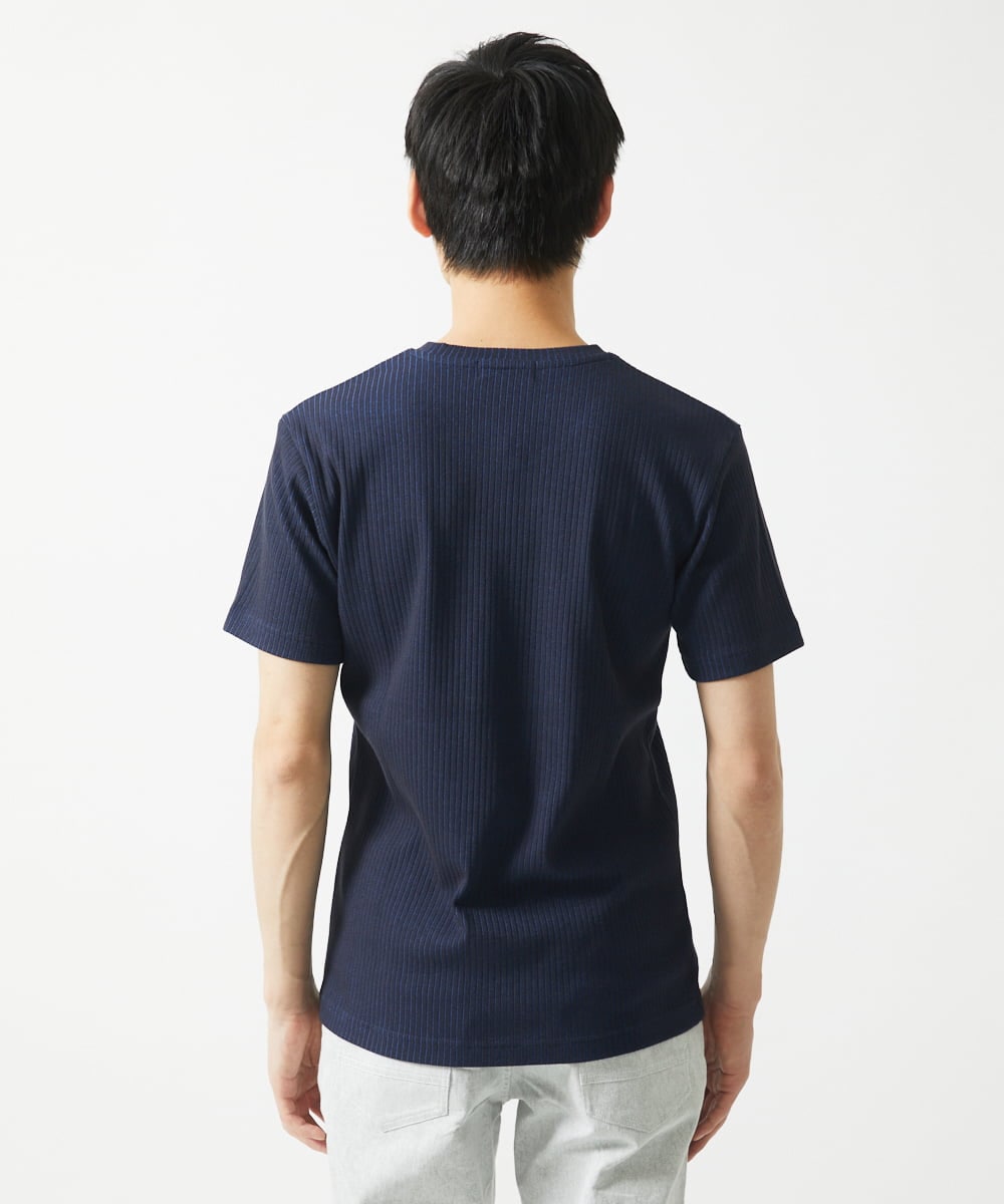 MKKGA54069 MK MICHEL KLEIN HOMME(MKミッシェルクランオム) Tシャツ / 2トーンプレーティング ネイビー(57)