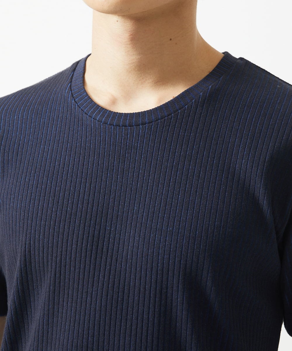 MKKGA54069 MK MICHEL KLEIN HOMME(MKミッシェルクランオム) Tシャツ / 2トーンプレーティング ネイビー(57)