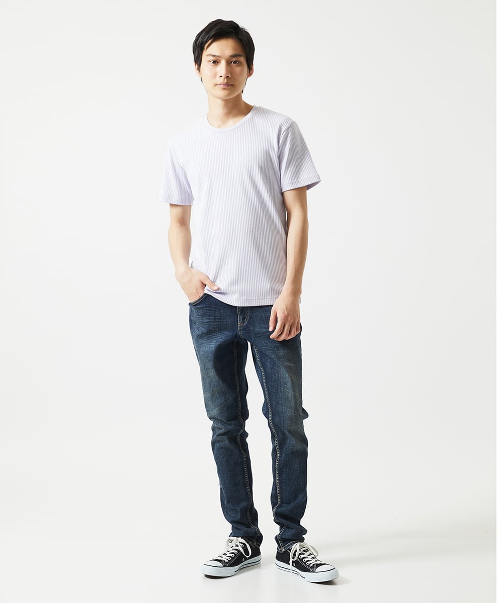 MKKGA54069 MK MICHEL KLEIN HOMME(MKミッシェルクランオム) Tシャツ / 2トーンプレーティング ラベンダー(60)