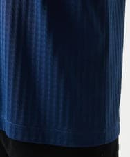MKKGA58050 MK MICHEL KLEIN HOMME(MKミッシェルクランオム) スキッパーネックTシャツ / スリップウエーブジャガード ネイビー