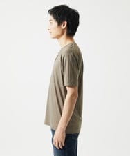 MKKGA58050 MK MICHEL KLEIN HOMME(MKミッシェルクランオム) スキッパーネックTシャツ / スリップウエーブジャガード ブラウン