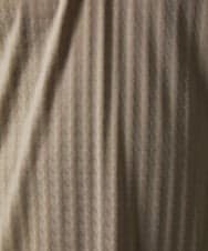 MKKGA58050 MK MICHEL KLEIN HOMME(MKミッシェルクランオム) スキッパーネックTシャツ / スリップウエーブジャガード ブラウン