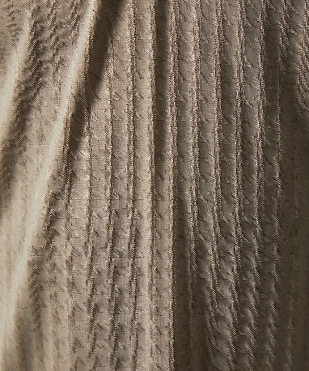 MKKGA58050 MK MICHEL KLEIN HOMME(MKミッシェルクランオム) スキッパーネックTシャツ / スリップウエーブジャガード ブラウン