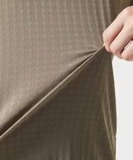 MKKGA58050 MK MICHEL KLEIN HOMME(MKミッシェルクランオム) スキッパーネックTシャツ / スリップウエーブジャガード ブラウン