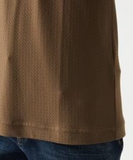 MKKGA59050 MK MICHEL KLEIN HOMME(MKミッシェルクランオム) 【接触冷感 / ひんやり】VネックTシャツ / スリップウエーブジャガード ブラウン