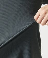 MKKGA59050 MK MICHEL KLEIN HOMME(MKミッシェルクランオム) 【接触冷感 / ひんやり】VネックTシャツ / スリップウエーブジャガード ダークグレー