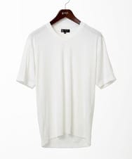 MKKGA65050 MK MICHEL KLEIN HOMME(MKミッシェルクランオム) Tシャツ / ランダムストライプテレコ ホワイト