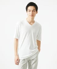 MKKGA65050 MK MICHEL KLEIN HOMME(MKミッシェルクランオム) Tシャツ / ランダムストライプテレコ ホワイト