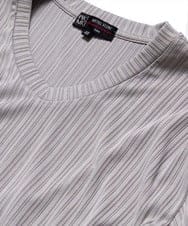 MKKGA65050 MK MICHEL KLEIN HOMME(MKミッシェルクランオム) Tシャツ / ランダムストライプテレコ グレー
