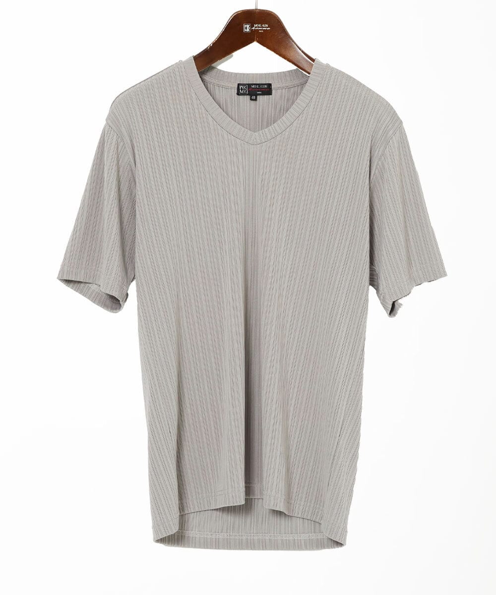 MKKGA65050 MK MICHEL KLEIN HOMME Tシャツ / ランダムストライプテレコ