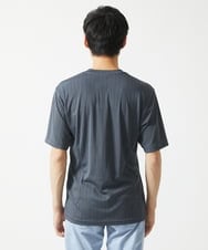 MKKGA65050 MK MICHEL KLEIN HOMME(MKミッシェルクランオム) Tシャツ / ランダムストライプテレコ ダークグレー