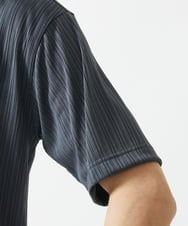 MKKGA65050 MK MICHEL KLEIN HOMME(MKミッシェルクランオム) Tシャツ / ランダムストライプテレコ ダークグレー