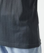 MKKGA65050 MK MICHEL KLEIN HOMME(MKミッシェルクランオム) Tシャツ / ランダムストライプテレコ ダークグレー