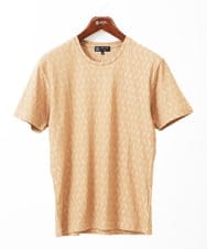 MKKGA71059 MK MICHEL KLEIN HOMME(MKミッシェルクランオム) へリンボン クルーネックTシャツ ベージュ