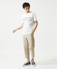 MKKGC08059 MK MICHEL KLEIN HOMME(MKミッシェルクランオム) Tシャツ / グラデーションマリンボーダー オレンジ