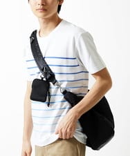MKKGC08059 MK MICHEL KLEIN HOMME(MKミッシェルクランオム) Tシャツ / グラデーションマリンボーダー ブルー