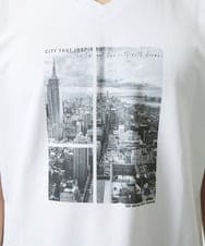 MKKGC09063 MK MICHEL KLEIN HOMME(MKミッシェルクランオム) プリントTシャツ / モノクロフォトグラフィック ホワイト