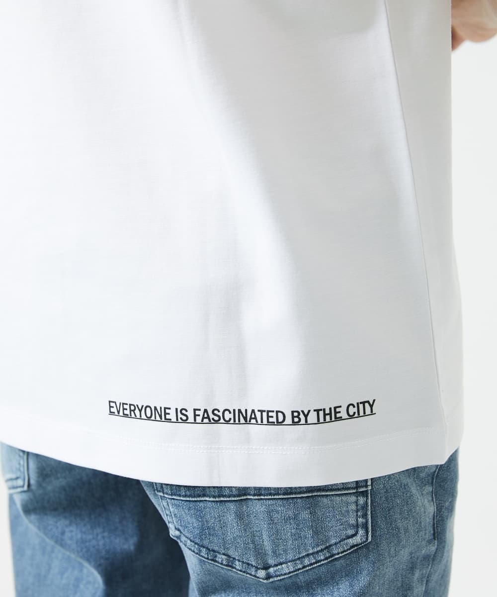 MKKGC09063 MK MICHEL KLEIN HOMME(MKミッシェルクランオム) プリントTシャツ / モノクロフォトグラフィック ホワイト