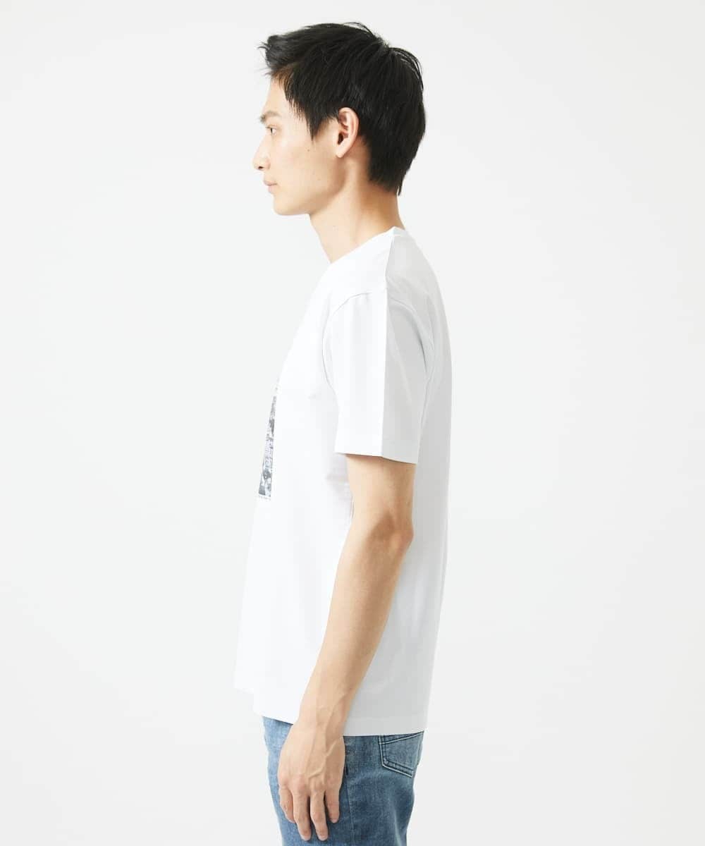 MKKGC09063 MK MICHEL KLEIN HOMME(MKミッシェルクランオム) プリントTシャツ / モノクロフォトグラフィック ホワイト