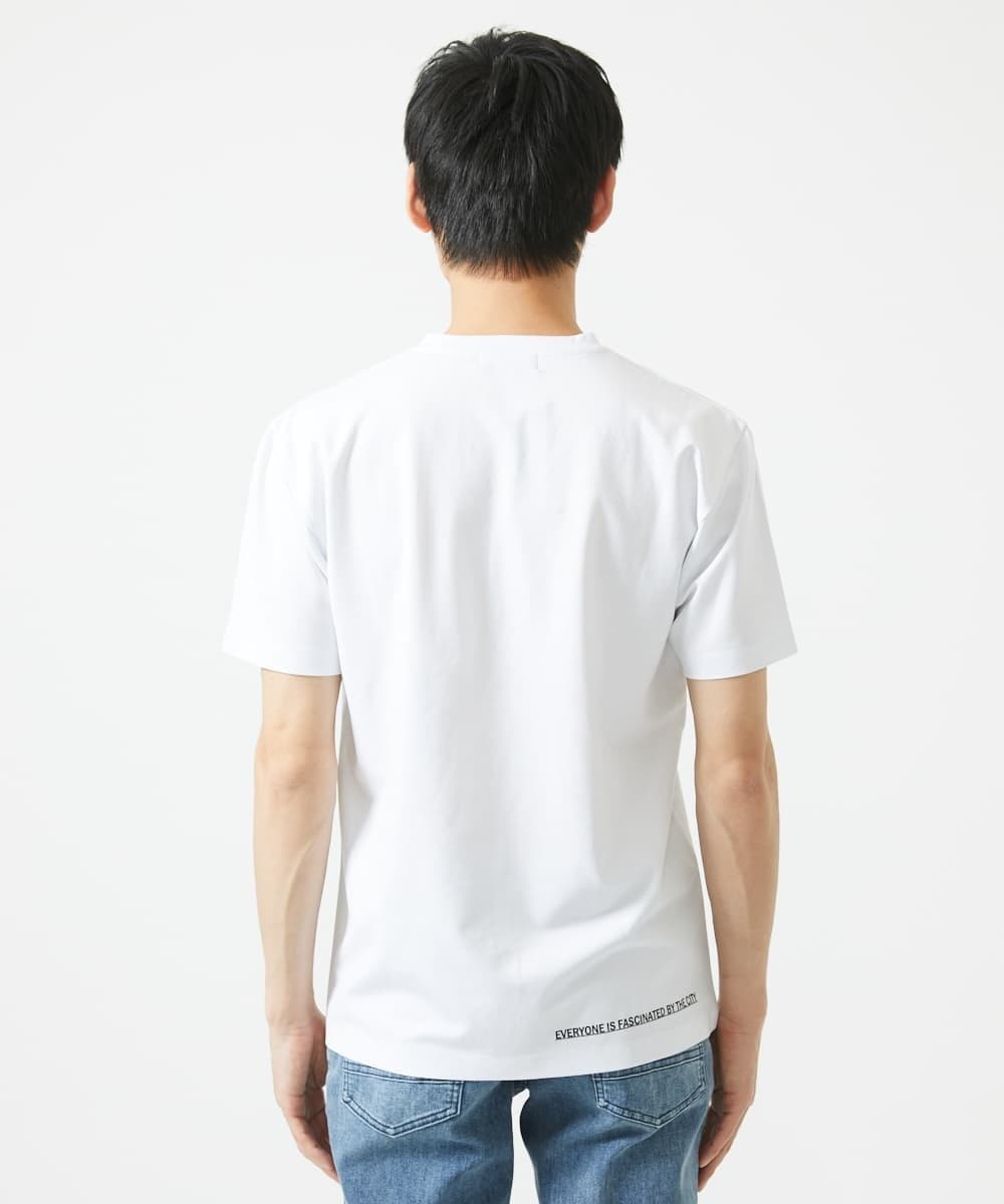 MKKGC09063 MK MICHEL KLEIN HOMME(MKミッシェルクランオム) プリントTシャツ / モノクロフォトグラフィック ホワイト
