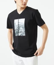MKKGC09063 MK MICHEL KLEIN HOMME(MKミッシェルクランオム) プリントTシャツ / モノクロフォトグラフィック ブラック