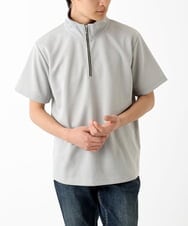 MKKGC09080 MK MICHEL KLEIN HOMME(MKミッシェルクランオム) ハーフジップカットソー ライトグレー