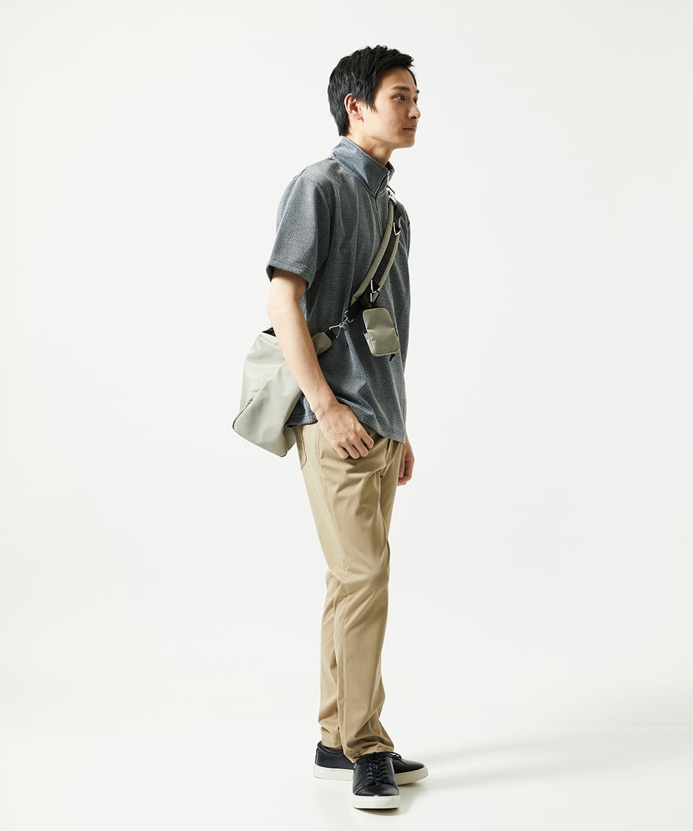 MKKGC09080 MK MICHEL KLEIN HOMME(MKミッシェルクランオム) 【洗える】ハーフジップカットソー ダークグレー
