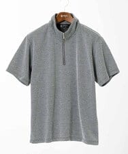 MKKGC09080 MK MICHEL KLEIN HOMME(MKミッシェルクランオム) 【洗える】ハーフジップカットソー ダークグレー