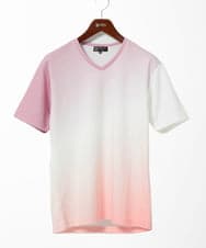 MKKGC14069 MK MICHEL KLEIN HOMME(MKミッシェルクランオム) グラデーションカットソー ピンク