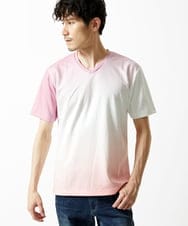 MKKGC14069 MK MICHEL KLEIN HOMME(MKミッシェルクランオム) グラデーションカットソー ピンク