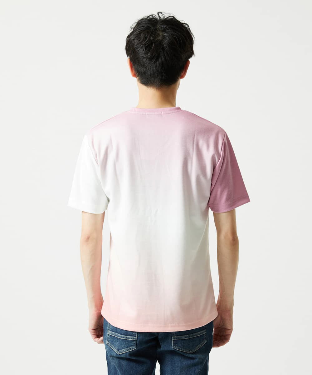 MKKGC14069 MK MICHEL KLEIN HOMME(MKミッシェルクランオム) グラデーションカットソー ピンク