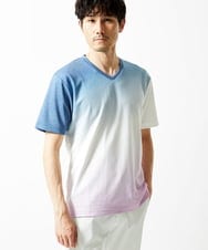 MKKGC14069 MK MICHEL KLEIN HOMME(MKミッシェルクランオム) グラデーションカットソー ネイビー