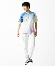 MKKGC14069 MK MICHEL KLEIN HOMME(MKミッシェルクランオム) グラデーションカットソー ネイビー
