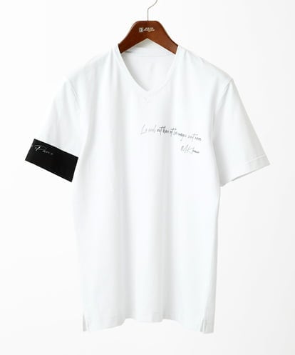 MKKGC21069 MK MICHEL KLEIN HOMME アシメトリープリントカットソー