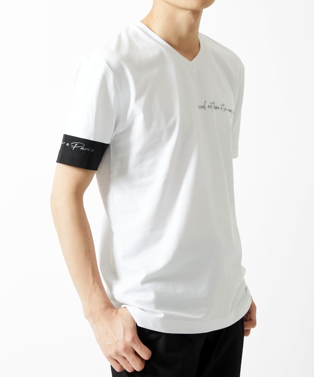 アシメトリープリントカットソー(カットソー・Tシャツ) | MK