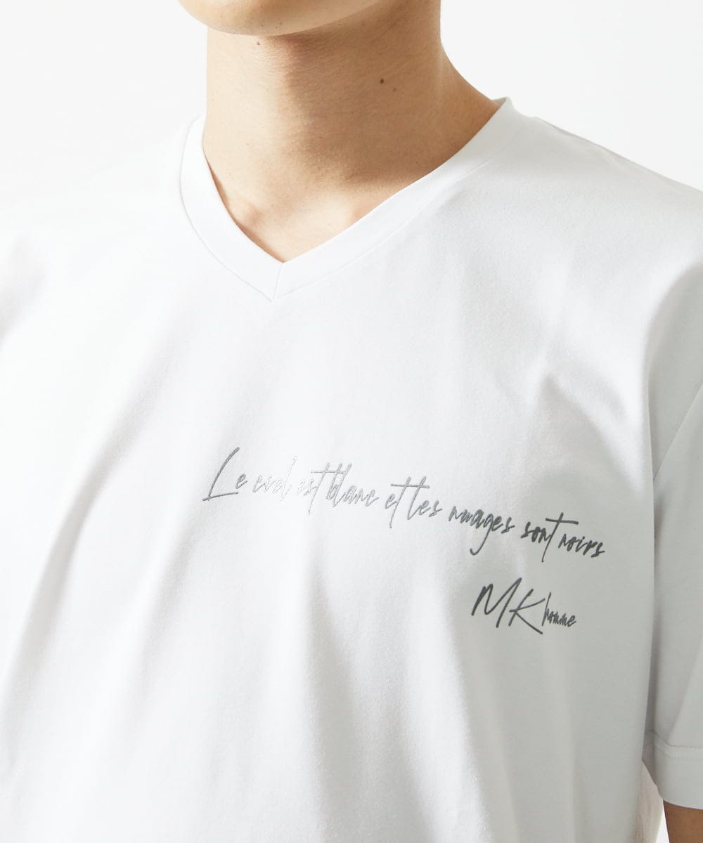アシメトリープリントカットソー(カットソー・Tシャツ) | MK