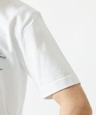 MKKGC21069 MK MICHEL KLEIN HOMME(MKミッシェルクランオム) 【洗える】アシメトリープリントカットソー ホワイト