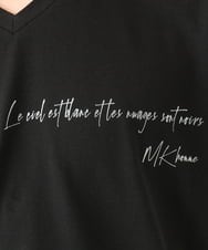 MKKGC21069 MK MICHEL KLEIN HOMME(MKミッシェルクランオム) 【洗える】アシメトリープリントカットソー ブラック