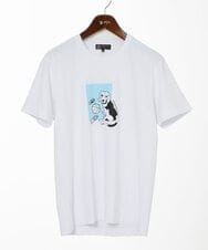 MKKGC27069 MK MICHEL KLEIN HOMME(MKミッシェルクランオム) 【カワイサトミ / コラボTシャツ】ドッグプリント ホワイト