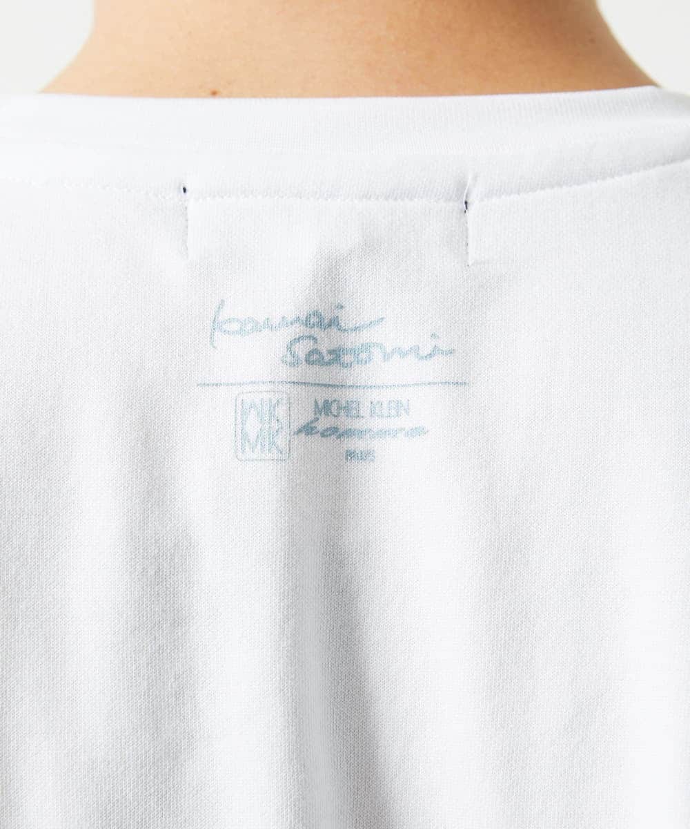 MKKGC27069 MK MICHEL KLEIN HOMME(MKミッシェルクランオム) 【カワイサトミ / コラボTシャツ】ドッグプリント ホワイト